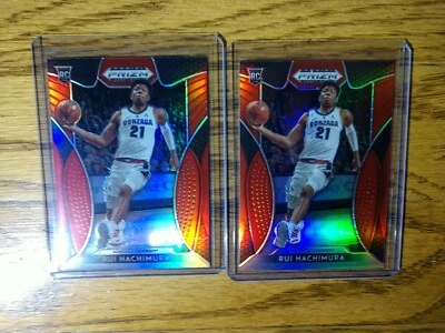Lot (25) 2019/20 Panini Prizm DRAFT PICKS Rui Hachimura RC SP Red Prizm #10 - Image 1 of 2