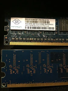 1 GB SET - NANYA 512MB X 2 PC2-4200U DDR2 DESKTOP MEMORY RAM - LOT OF 2 PIECES - Picture 1 of 2