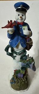 Lenox Winter Special Delivery 2015 Pencil Figurine Mailman Snowman Birds In Box - Picture 1 of 13