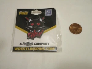 Pro Wrestling Tees Crate Exclusive Label Pin Hikaru Shida Cat AEW All Elite - Bild 1 von 6