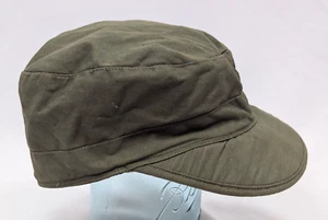 Vintage WW2 Era 1/4 OD Green Cotton Field Cap - Picture 1 of 9