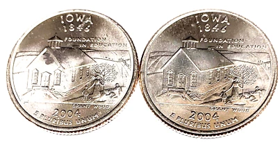 # C2151     IOWA  STATEHOOD  QUARTERS, P & D  from  MINT ROLLS - Image 1 of 2