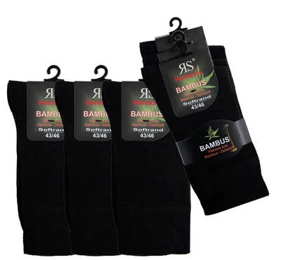 3-15 Paar Bambus Viskose Socken Softrand ohne Gummi für Damen und Herren - Bild 1 von 2
