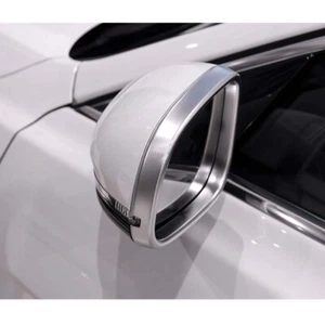 Silver Side Door Rearview Mirror Glass Cover Frame Trim fit For Jaguar XE XF - Picture 1 of 5