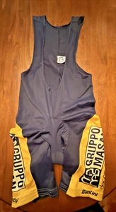 Santini - Bib Shorts ~ Men's Medium ~ Black Gold - Zetapelli - Groupo Masan - Picture 1 of 13