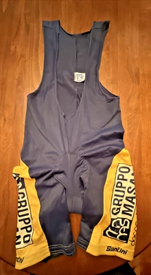 Santini - Bib Shorts ~ Men's Medium ~ Black Gold - Zetapelli - Groupo Masan - Image 1 of 4