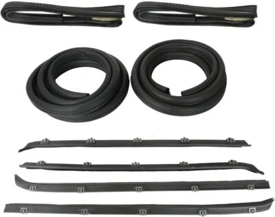 Front Door Window Run Sweep Felts Weatherstrip Seals Kit Set for Chevy GMC Truck - Image 1 of 4