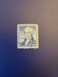 US 5 cent President James Monroe stamp of 1954, Scott #1038-A485, Used - Picture 1 of 2