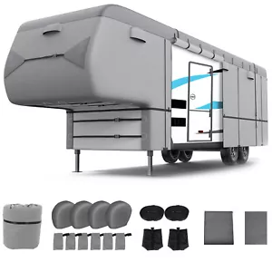 37Ft-40Ft 5th Wheel RV Cover Motorhome Travel Trailer Camper Non-Woven Fabric - Picture 1 of 14