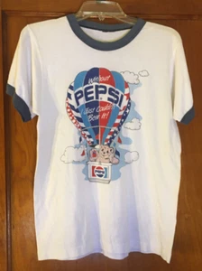 Camiseta Promocional Pepsi Años 80 De Colección S/M Rara Timbre Concierto Soda Globo aerostático - Imagen 1 de 3