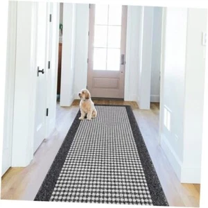 Laundry Room Runner Rug Non Slip Farmhouse Kitchen Floor Mats with 2'x6' Black - Picture 1 of 7