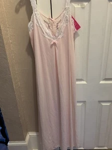 Vintage NWT Sears Peignoir Size 36 MED Pink ROSES Night Gown Robe Lingerie Set - Picture 1 of 11