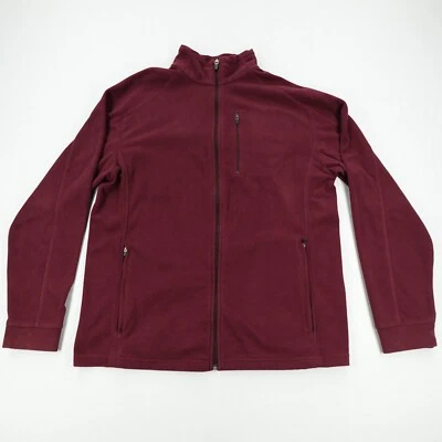 L.L. Chaqueta polar Bean cremallera completa para hombre talla M cuello falso granate manga larga Foto 1 de 4