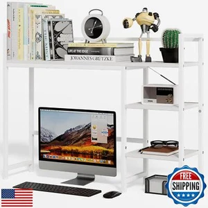 GTCJION 38.6" Book Shelf with 3 Tier Open Shelves Bookshelf and Desk Shelf to - Picture 1 of 5