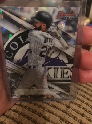 David Dahl 2016 Bowman's Best #TP-32 Prospect Atomic Refractor N0n Auto - Image 1 of 3