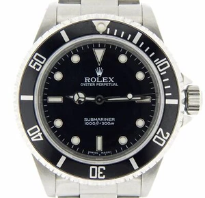 Reloj Rolex Submariner sin fecha para hombre de acero inoxidable esfera negra bisel sub 14060M - Imagen 1 de 9