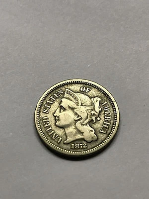 1872 Three Cent Nickel VF+ #2401 - Image 1 of 2
