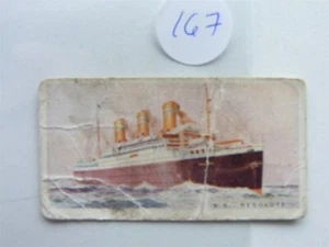 Merchant Ships World  Imperial Tobacco Card 1924  SS RESOLUTE  NO167 - Picture 1 of 2