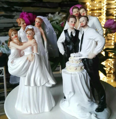 Tortenaufsatz Brautpaar Hochzeit Hochzeitspaar Ehepaar Figur Kuchen Tortendeko  - Bild 1 von 2