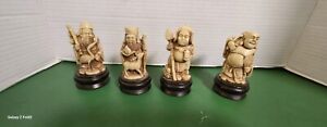 Lot Of (4) Vintage Arnart Asian Mini Sculptures 3 ¾ In. Great Condition.