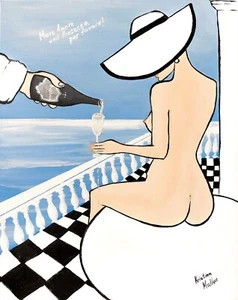 More Amore and Prosecco, per favore!, Kristina Mallen | Original Unique Painting - Picture 1 of 7