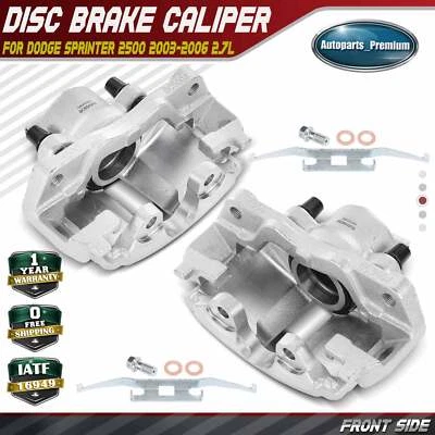 2x Pinzas de freno delanteras izquierda y derecha con soporte para Dodge Sprinter 2500 03-06 Foto 1 de 4