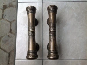 12" Of Two Pieces Inches Solid Brass Victorian Big Pulls Handle Vintage Classic - Picture 1 of 4
