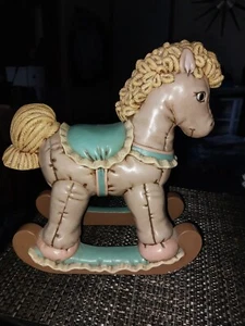 Cavallo a dondolo in ceramica vintage deco asilo nido - Foto 1 di 7