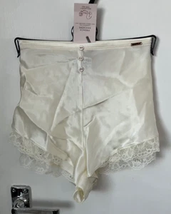 Gorgeous BNWT M&S Rosie @ Autograph ivory aster sparkle silk french knickers - Picture 1 of 4