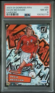 2023-24 Panini Donruss Fifa Kaboom! #25 David Beckham PSA 8 - Bild 1 von 2