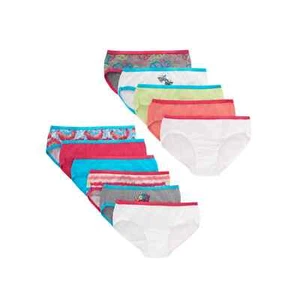 Girls 10 Pack Hanes Tagless Hipsters Underwear Size 10 Peace Love Butterfly NIP - Picture 1 of 2