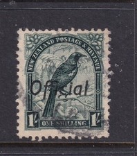 NEW ZEALAND....  1935 Pictorial  1/-  bird --Tui  OFFICIAL  used 