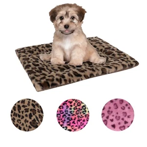 Plush Pet Mat Dog Cat Crate Pad Bed Cushion Blanket Reversible Machine Washable - Picture 1 of 14