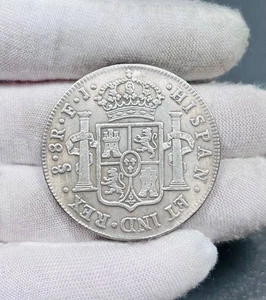 *C*O*P*Y* Mexico Spanish Ferdin VII D. G 8 Real 1813 Coin #CC75 - Picture 1 of 3