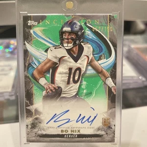 Bo Nix 2024 Topps Inception Rookie 🔥 On Card Green Auto /150 🔥 Denver Broncos - Picture 1 of 4