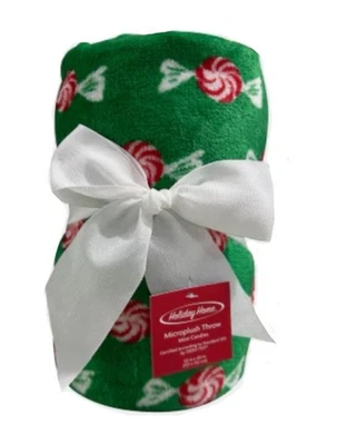 Manta de micro felpa para casa de vacaciones 50x60 estampado temático de vacaciones de Navidad Foto 1 de 3