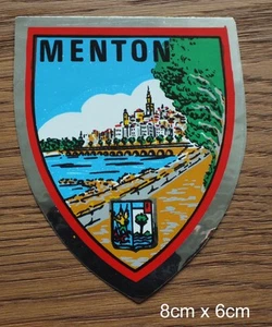 Sticker Aufkleber Menton Côte d'Azur France Promenade du Soleil 80er Jahre - Picture 1 of 1