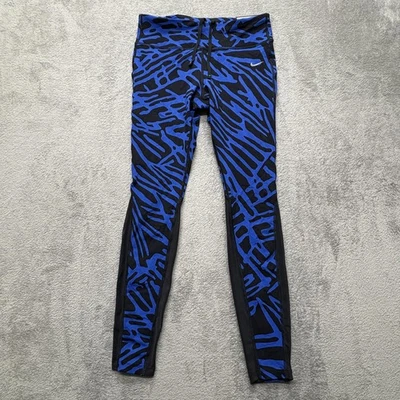 Nike Epic Lux Running Tights Womens Large Blue Black Dri-Fit Stretch 719806-480 - Image 1 of 4