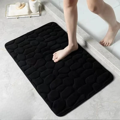 Alfombra de baño de espuma viscoelástica antideslizante lavable alfombra de baño alfombra de inodoro en forma de U Foto 1 de 4