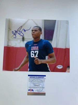 Michael Foster Jr. Signed Autographed 8x10 Photo Auto 76ers Wizards NBA PSA COA - Image 1 of 3