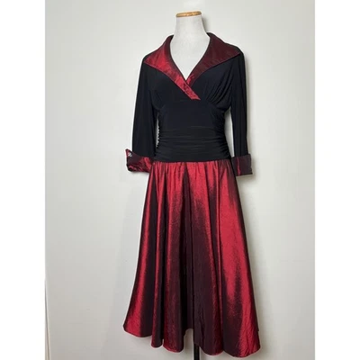 Jessica Howard Retro Midi Dress Size 8 Party Holiday Glam Evening Occasion - Image 1 of 4