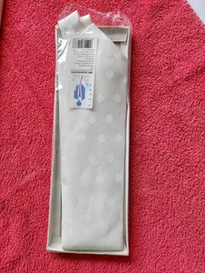 Seidenkrawatte, 140x9,5cm, ARTYS, Jacquard, 100%Seide, naturweiss  - Bild 1 von 4