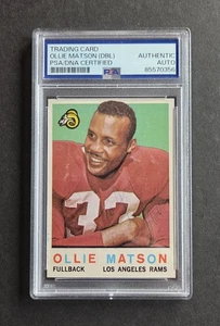 Ollie Matson signed L.A. Rams 1959 Topps football card Psa authenticated - Picture 1 of 4