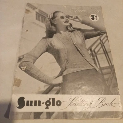 😇 Sun-glo Womens Series 117 Vintage Knitting pattern Book B & W 16 Pgs ** Read - image 1 of 4
