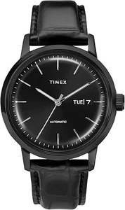 TIMEX Marlin Automatic Day-Date 40mm Leather Mens Watch - Picture 1 of 3