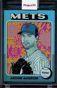 2021 Topps Project 70 Card #888 Jacob deGrom by Morning Breath Rainbow Foil /70 - Bild 1 von 2