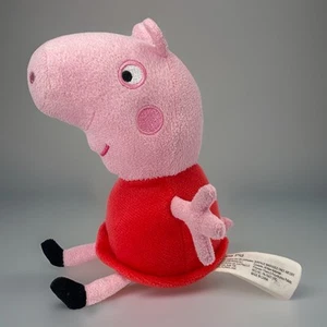 Peppa Pig Peluche Animal 6" Muñeca Juguete Rosa Rojo Vestido Lavable - Imagen 1 de 13