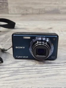 Sony Cybershot DSC-W290 Digitalkamera schwarz 12,1 MP 5x Zoom getestet - blaues Gehäuse - Bild 1 von 10