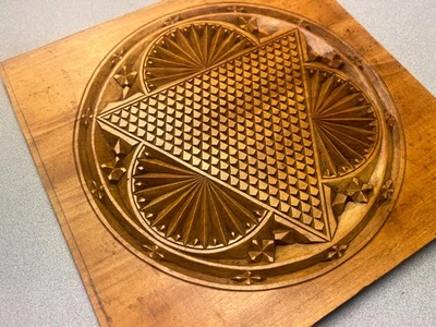 Mantequilla Galleta Masa Madera Tallada Molde Vintage Cocina Europea Hornear Decoración Foto 1 de 4