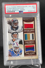 2014 Immaculate Trio Jerseys Patches Prime #/25 Clowney, Bortles, Watkins PSA 7